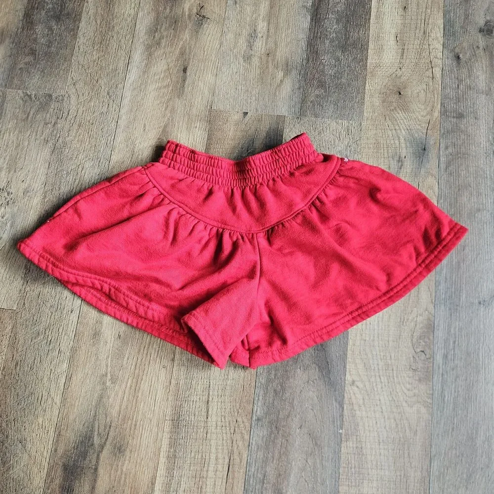 Vintage OshKosh B'gosh Red Fleece Skort Shorts Bloomer Kidcore Coquette 2T